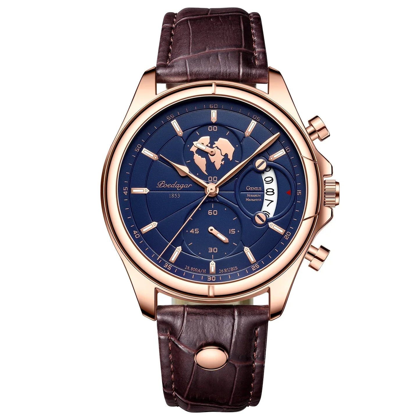 Poedagar Classic Chronograph Watch